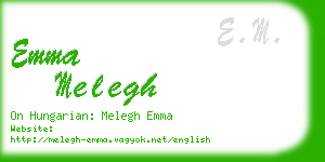 emma melegh business card